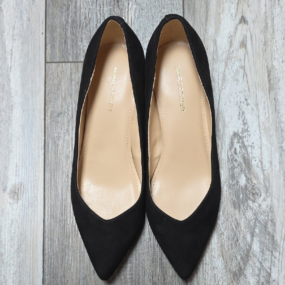Marc Fisher | Labore Block Heel 1.5" Pointed Toe Pumps 9.5 WIDE *NWT - Picture 3 of 7